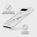 Satin White - Marble Google Pixel 8 Pro Case 3