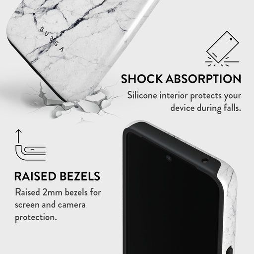 Satin White - Marble Google Pixel 8 Pro Case 4