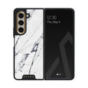 Satin White - Marble Samsung Galaxy Z Fold 5 Case 1