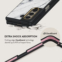 Satin White - Marble Samsung Galaxy Z Fold 5 Case 3