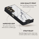 Satin White - Marble Samsung Galaxy Z Fold 5 Case 5