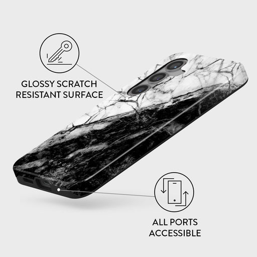 Fatal Contradiction - Black & White Marble Samsung Galaxy S24 Case 7