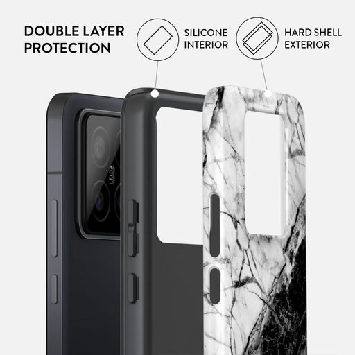 Fatal Contradiction - Black & White Marble Xiaomi 14 Case 2