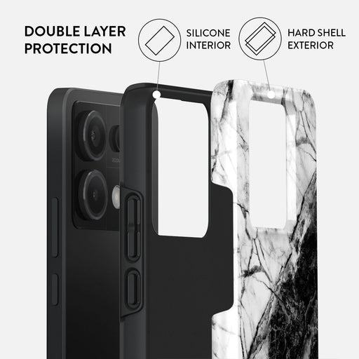 Fatal Contradiction - Black & White Marble Xiaomi Redmi Note 13 Pro 5G Case 2