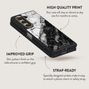 Fatal Contradiction - Black & White Marble Samsung Galaxy Z Fold 5 Case 5