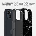 Noir Origin - Black Marble iPhone 15 Case 6