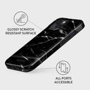 Noir Origin - Black Marble iPhone 15 Case 7