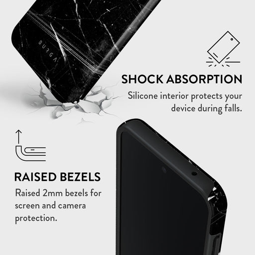 Noir Origin - Black Marble Samsung Galaxy A35 Case 4