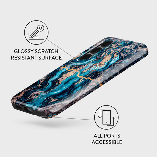 Mystic River - Blue Marble Samsung Galaxy S25 Plus Case 3