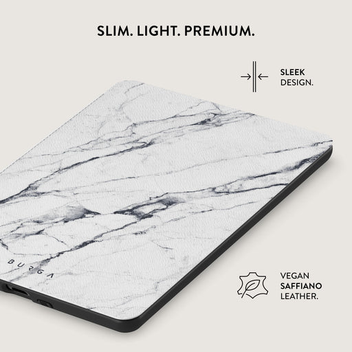 Satin White - Marble Kindle Paperwhite (11th Gen) Case 6