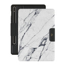 Satin White - Marble Samsung Galaxy Tab S10+ Case 1