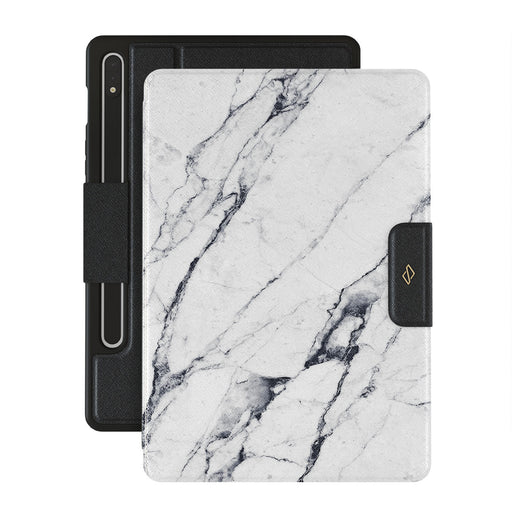 Satin White - Marble Samsung Galaxy Tab S10+ Case 1