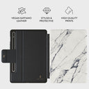 Satin White - Marble Samsung Galaxy Tab S10+ Case 2