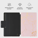 Peachy Gold - Pink Marble Samsung Galaxy Tab S10 Ultra Case 2