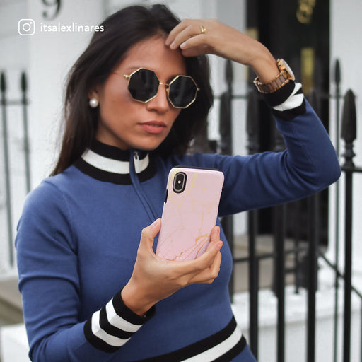 Peachy Gold - Pink Marble Samsung Galaxy A35 Case 5