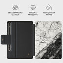 Fatal Contradiction - Black & White Marble Samsung Galaxy Tab S9+ Case 2
