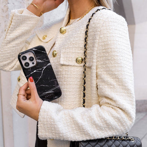 Noir Origin - Black Marble iPhone 15 Case 23
