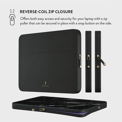 Noir Origin - Black Marble Laptop Sleeve 9
