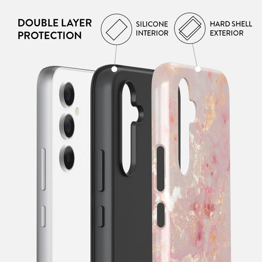 Golden Coral - Pink Samsung Galaxy A55 Case 2