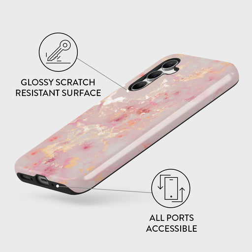 Golden Coral - Pink Samsung Galaxy A55 Case 3