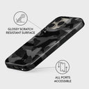 Night Black Camouflage - iPhone 16 Pro Max Case 3