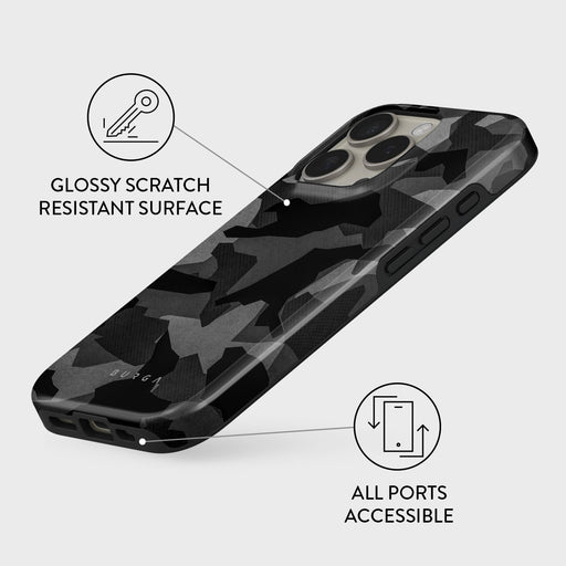 Night Black Camouflage - iPhone 16 Pro Max Case 3