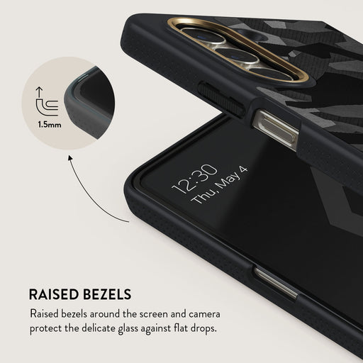 Night Black Camouflage - Samsung Galaxy Z Fold 5 Case 4