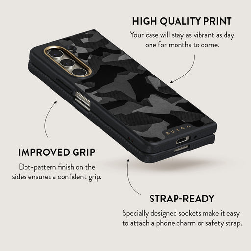 Night Black Camouflage - Samsung Galaxy Z Fold 5 Case 5