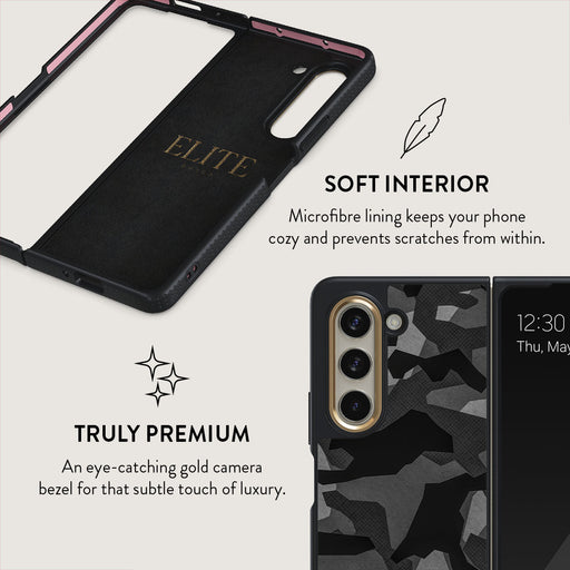 Night Black Camouflage - Samsung Galaxy Z Fold 5 Case 6