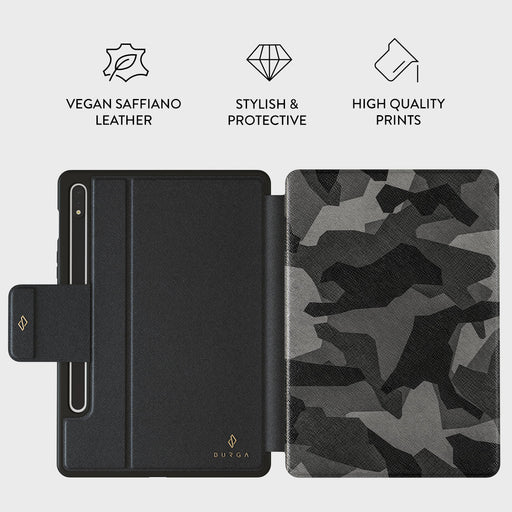Night Black Camouflage - Samsung Galaxy Tab S10+ Case 2