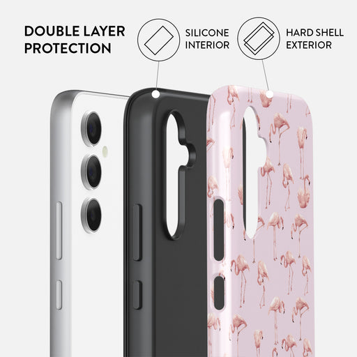 Nostalgic Pink - Flamingos Samsung Galaxy A55 Case 2