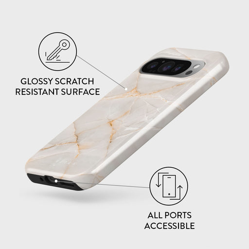 Vanilla Sand - Marble Google Pixel 9 Pro XL Case 3