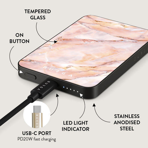 Morning Sunshine - Pastel Marble Magnetic Power Bank 5