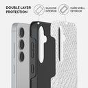 Glacial Desert - White Snakeskin Samsung Galaxy S24 Plus Case 6