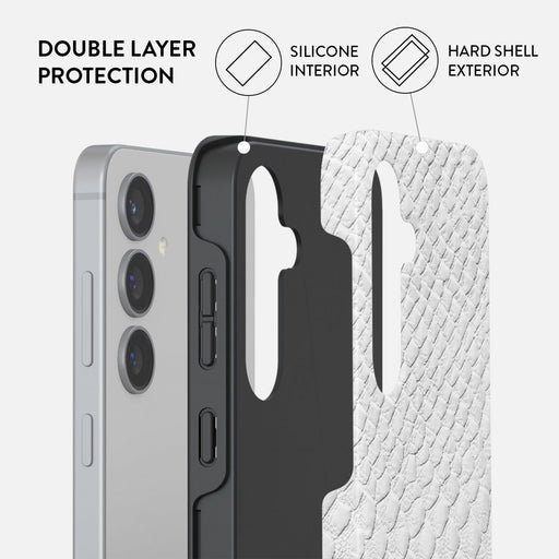 Glacial Desert - White Snakeskin Samsung Galaxy S24 Plus Case 6