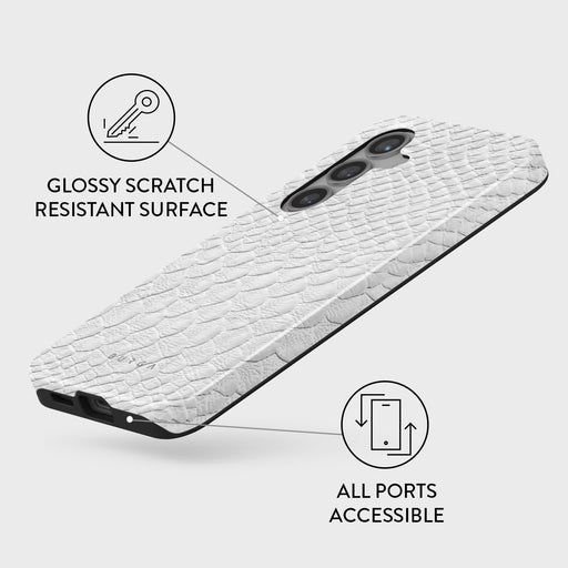 Glacial Desert - White Snakeskin Samsung Galaxy S24 Plus Case 7