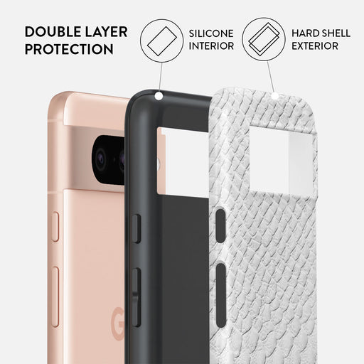 Glacial Desert - White Snakeskin Google Pixel 8 Case 2