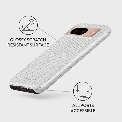 Glacial Desert - White Snakeskin Google Pixel 8 Case 3