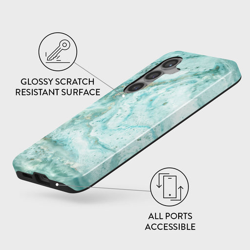 Uluwatu Waves - Teal Samsung Galaxy S24 Case 7