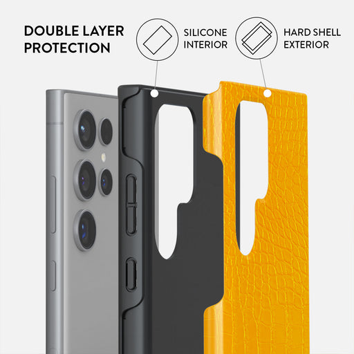 Canary Yellow - Snake Skin Samsung Galaxy S24 Ultra Case 6