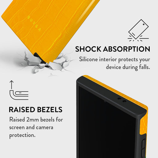 Canary Yellow - Snake Skin Samsung Galaxy S24 Ultra Case 8