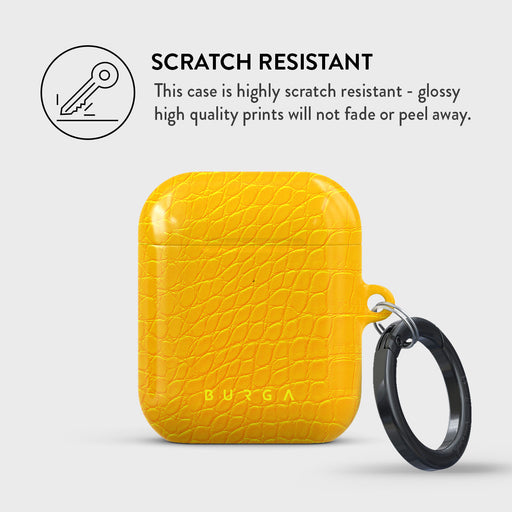Canary Yellow - Snake Skin AirPods Case 4