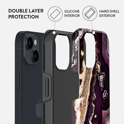 Purple Skies - Marble iPhone 15 Plus Case 6
