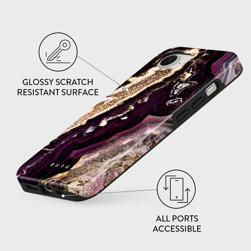 Purple Skies - Marble iPhone 16e Case 3