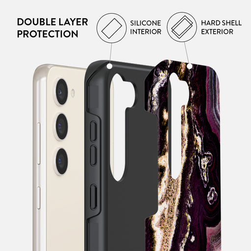 Purple Skies - Marble Samsung Galaxy S23 Plus Case 6