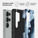 Frozen Lake - Gray Marble Samsung Galaxy S25 Ultra Case 2