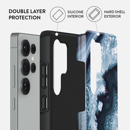 Frozen Lake - Gray Marble Samsung Galaxy S25 Ultra Case 2