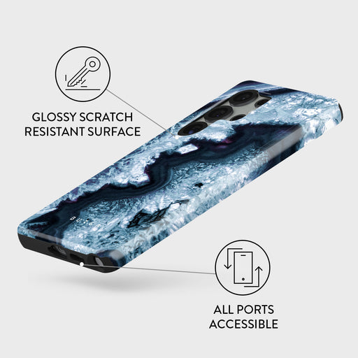 Frozen Lake - Gray Marble Samsung Galaxy S25 Ultra Case 3