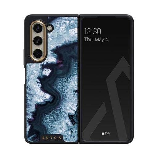Frozen Lake - Gray Marble Samsung Galaxy Z Fold 5 Case 1