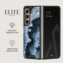 Frozen Lake - Gray Marble Samsung Galaxy Z Fold 5 Case 2